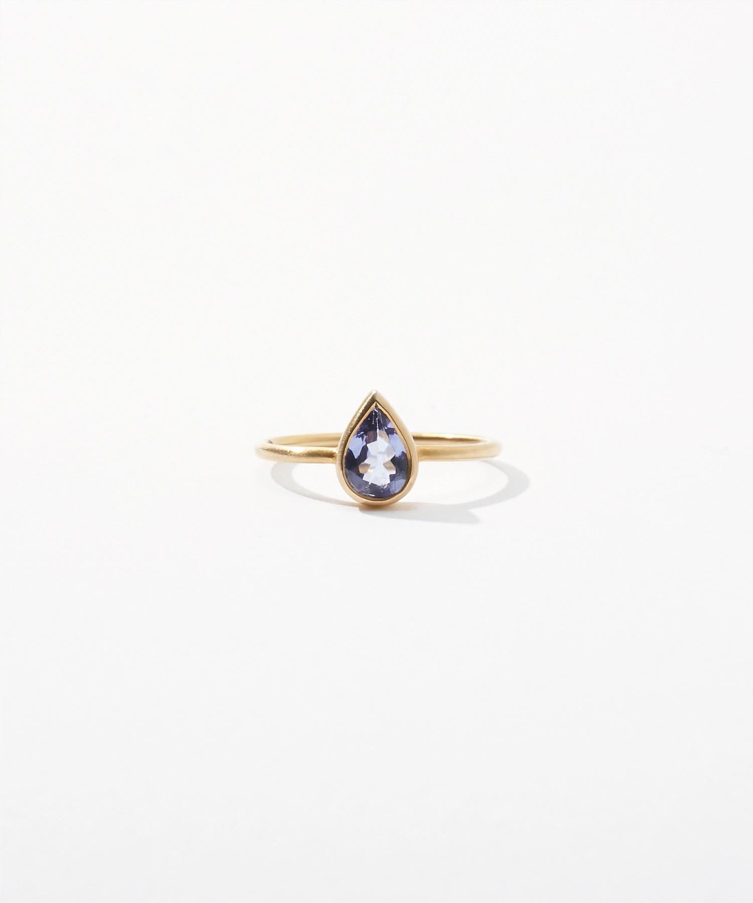 [eden] K10 pear-shaped tanzanite ring