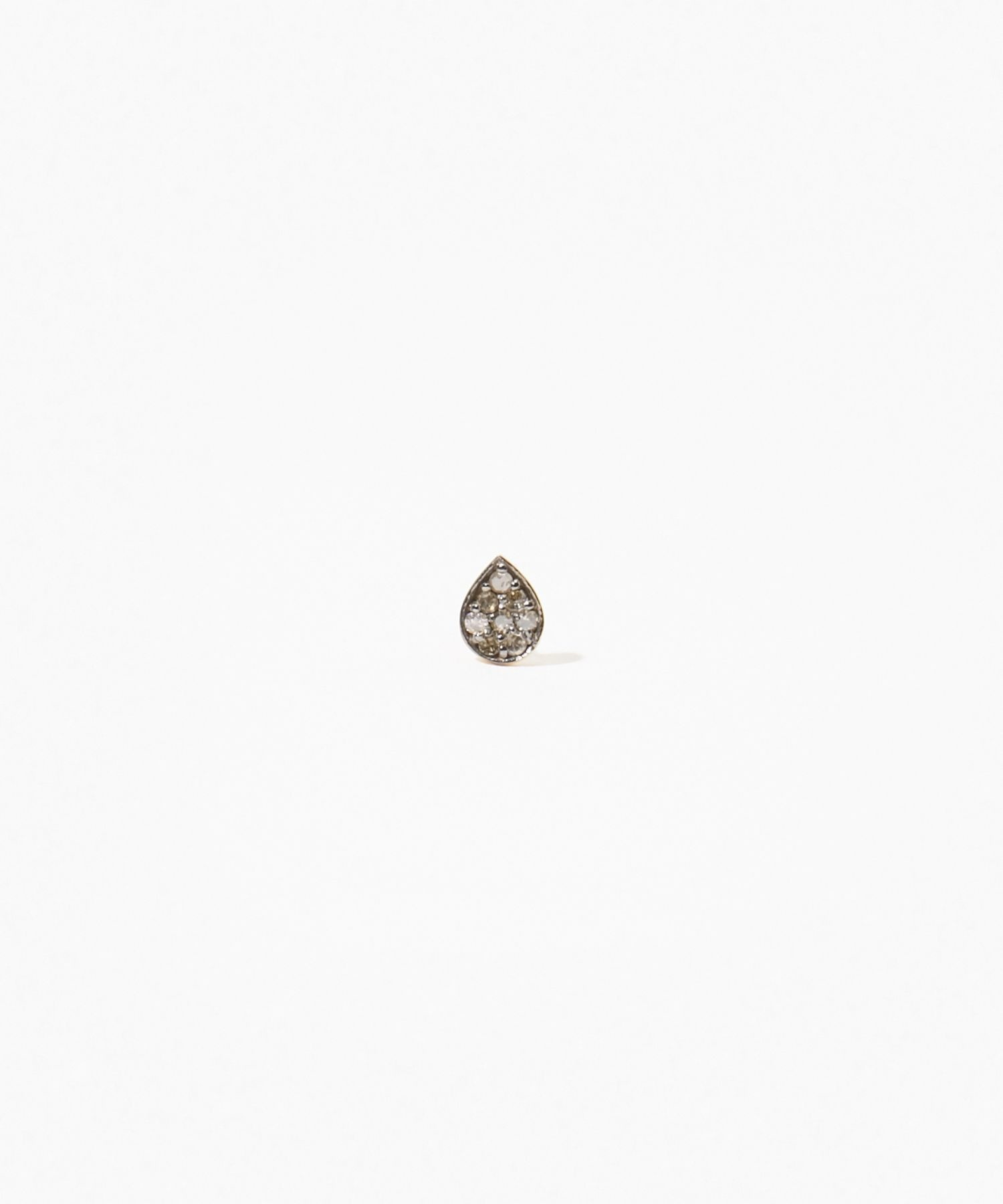 [lotus] bud stud pierced earring