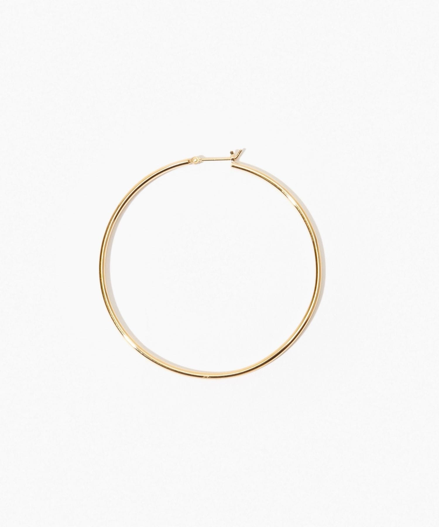 [bone] organic thin large hoop single pierced earring