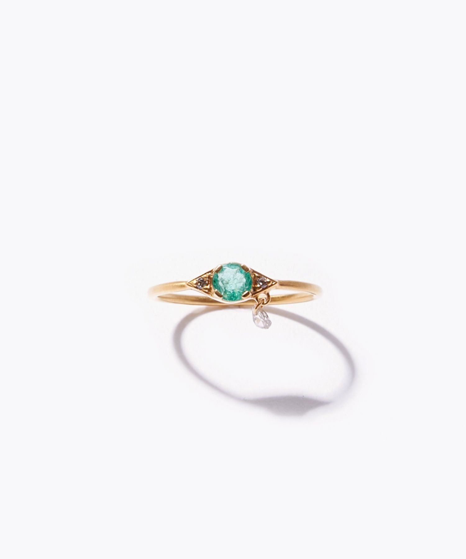 [eden] evil eye  K10 emerald ring