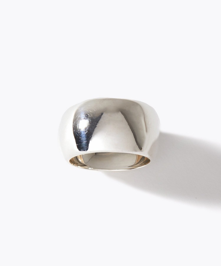 [basic] silver wide band ring