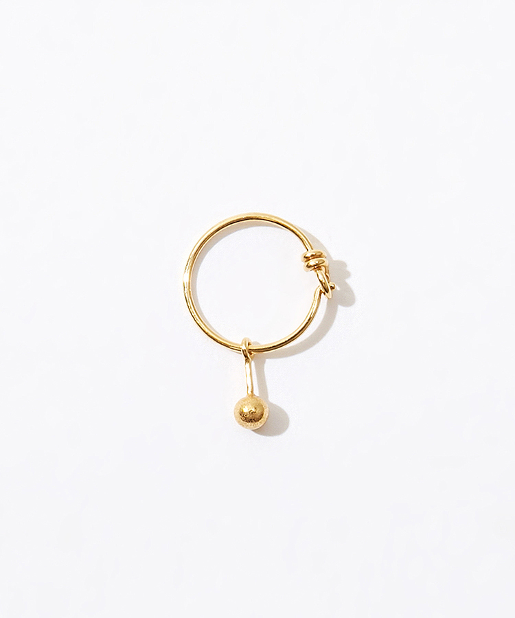[ancient] K10 stud swing mini hoop pierced earring