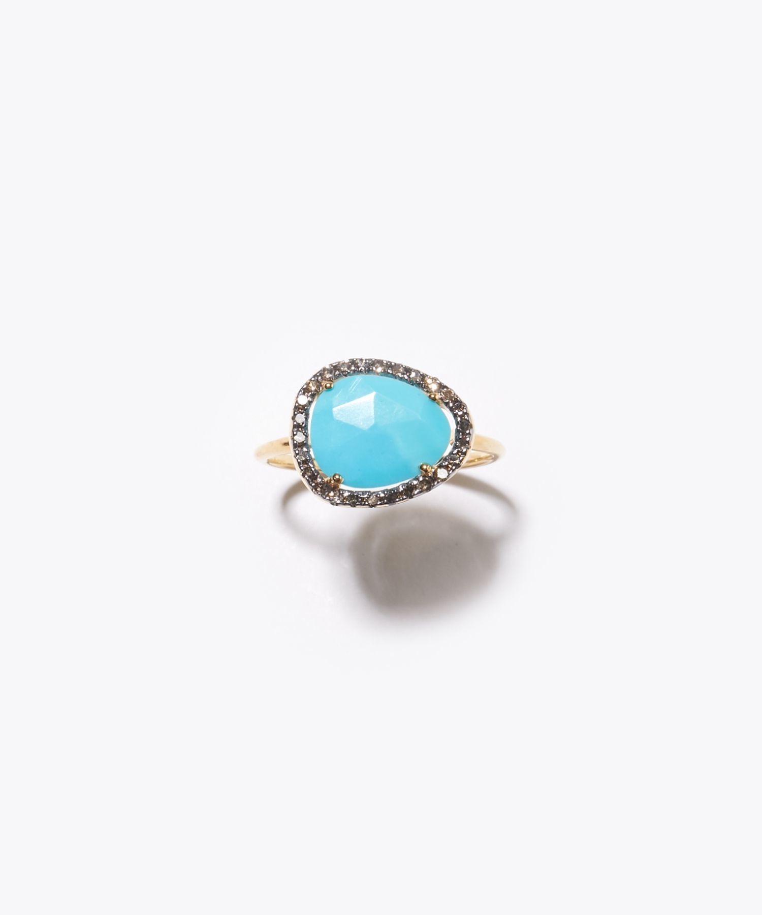 [elafonisi] turquoise pave diamonds ring