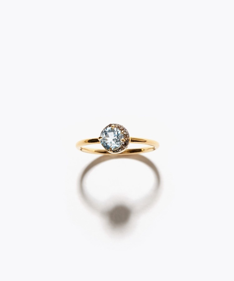 [elafonisi] blue topaz pave new moon ring