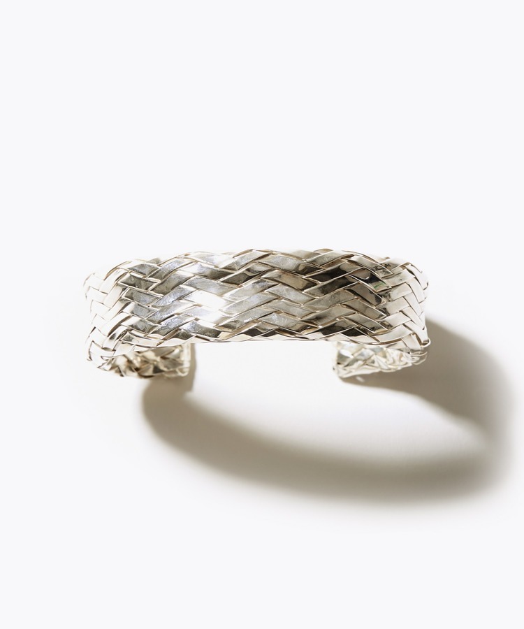 [ancient] unisex weaved silver bangle