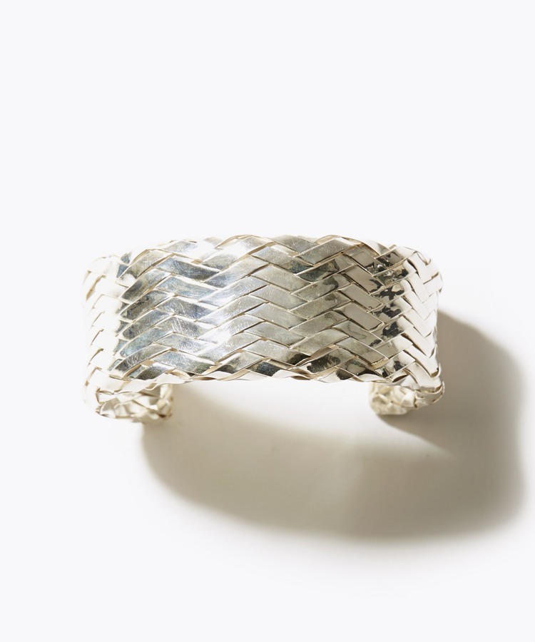 [ancient] weaved silver bangle