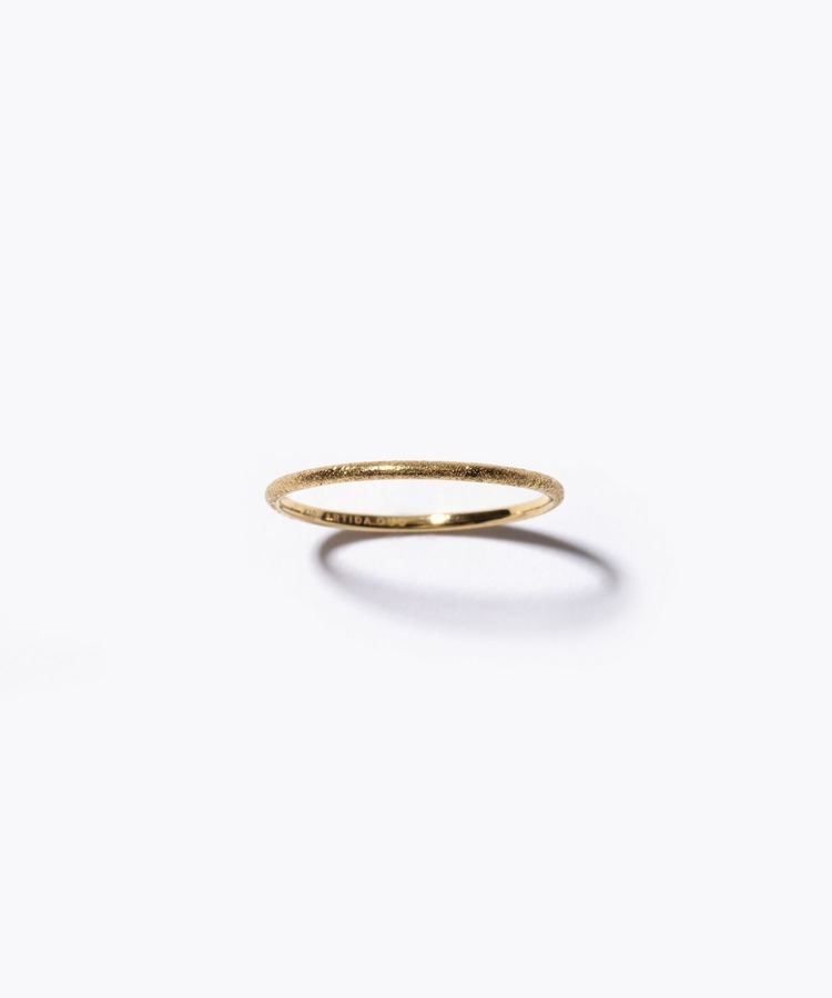 [basic] K10 diamond point skinny ring
