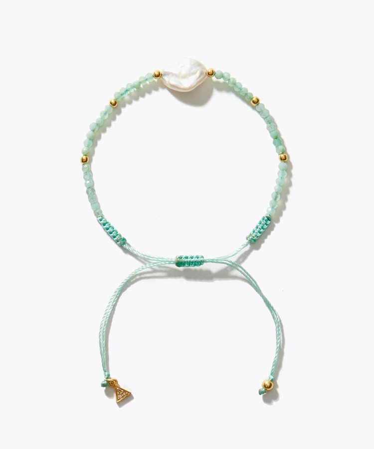 [I am donation] nugget chrysoprase baroque pearl bracelet