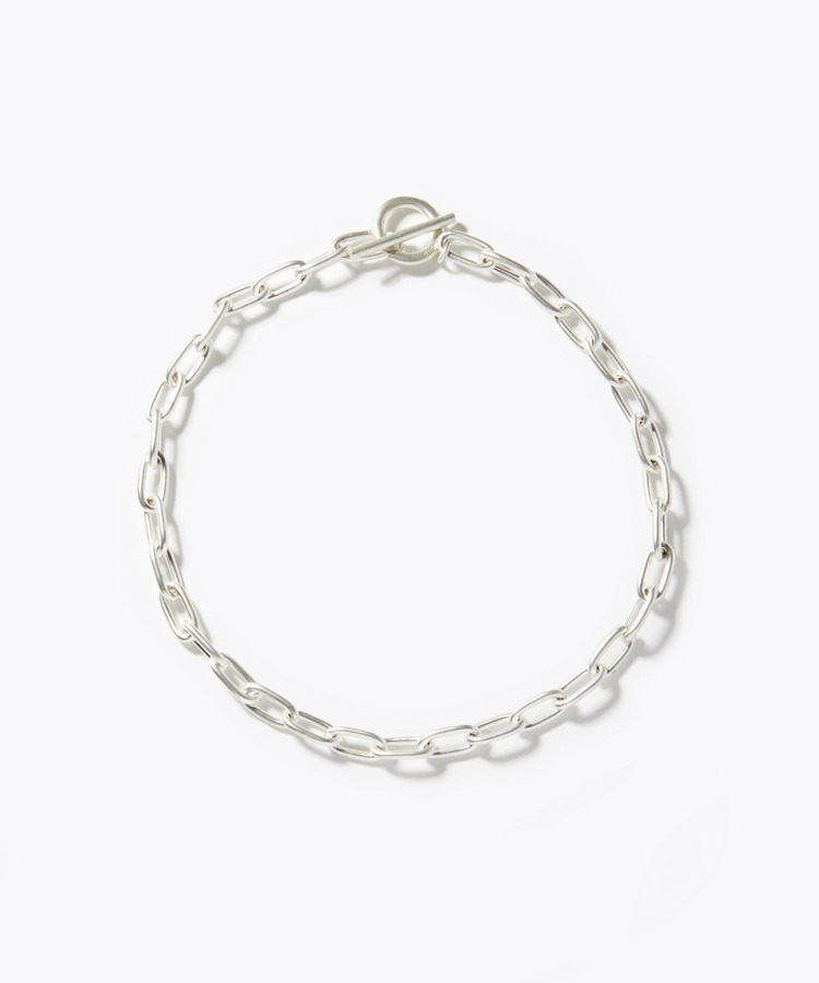 [basic] cable chain silver anklet