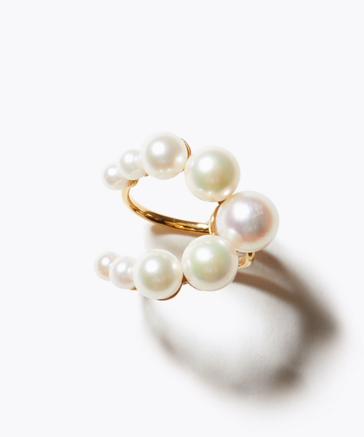 [philia] akoya pearl gradation open ring
