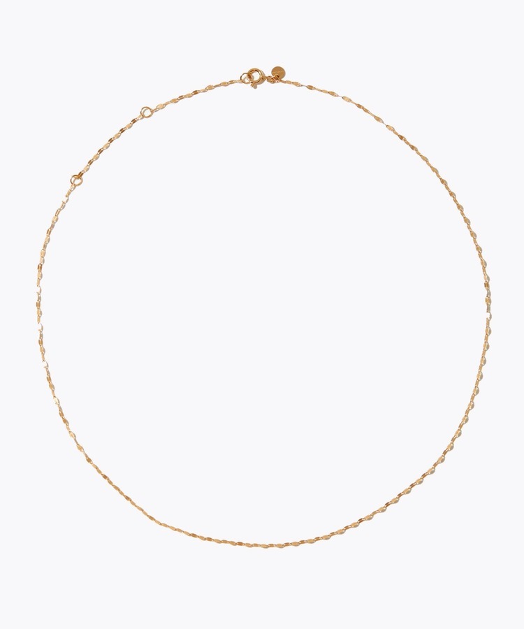 [basic] K18 matte petal chain necklace