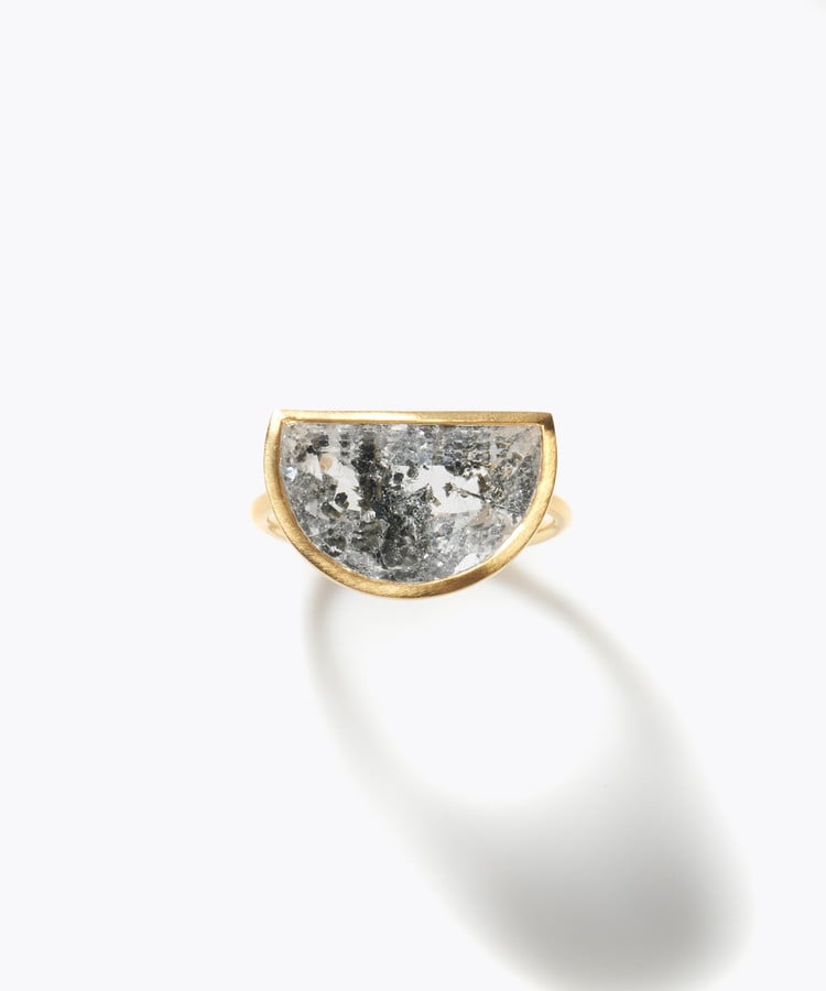 [eden] One of a kind inclusion topaz ring