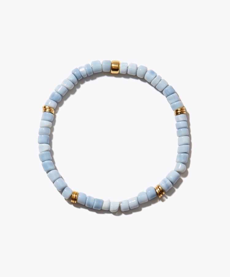 [amulette] [Flourish your talent to get a lucky break]blue opal tire beads bracelet 
