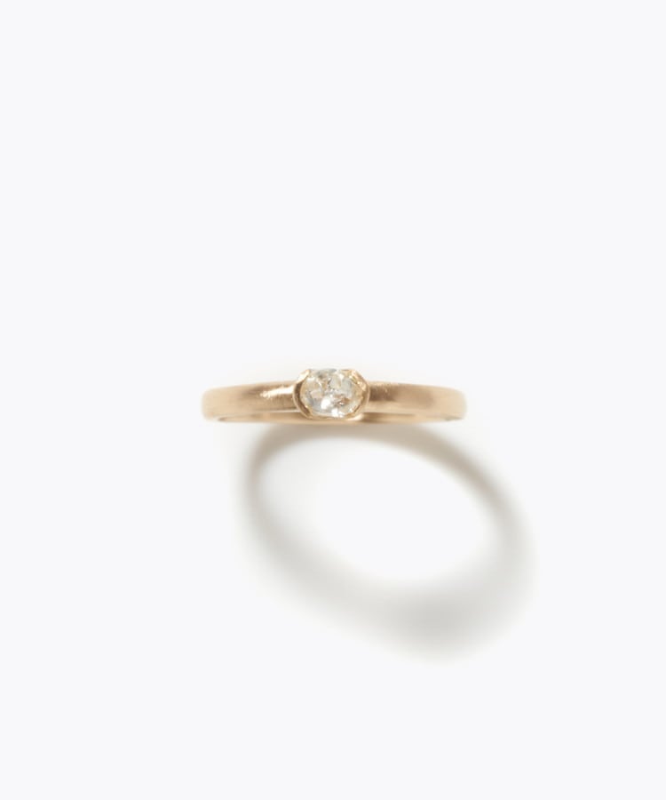 [raw beauty] One of a kind K18 ocean diamond 0.245ct ring