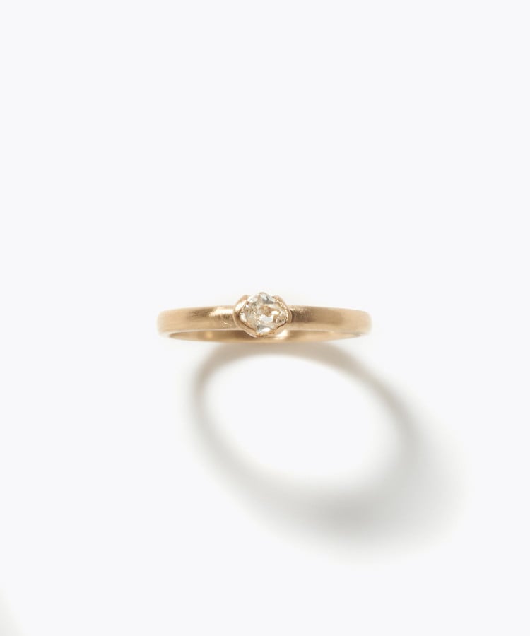 [raw beauty] One of a kind K18 ocean diamond 0.22ct ring