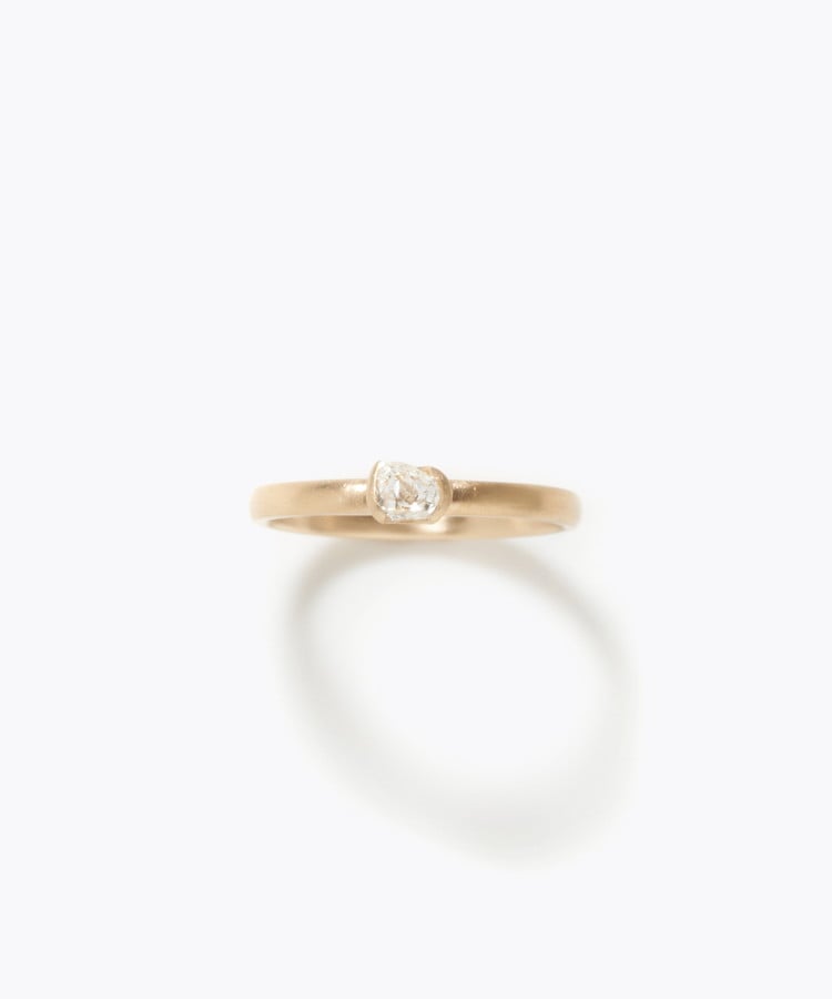 [raw beauty] One of a kind K18 ocean diamond 0.27ct ring