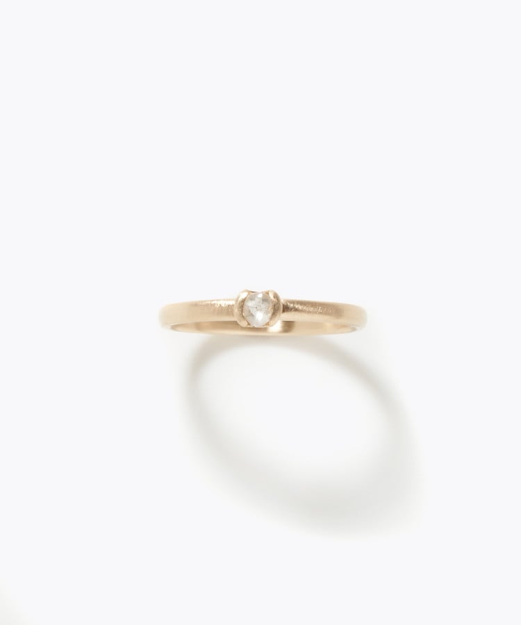 [raw beauty] One of a kind K18 ocean diamond 0.225ct ring