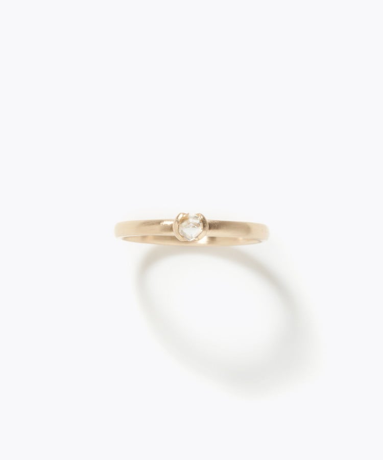 [raw beauty] One of a kind K18 ocean diamond 0.24ct ring
