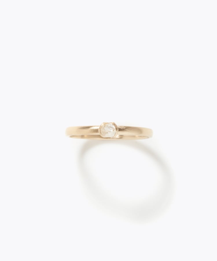[raw beauty] One of a kind K18 ocean diamond 0.29ct ring
