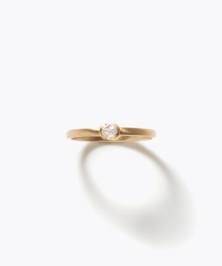 [raw beauty] One of a kind K18 ocean diamond 0.28ct ring