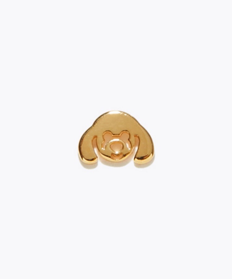 [basic] K18 tiny poodle stud single pierced earring