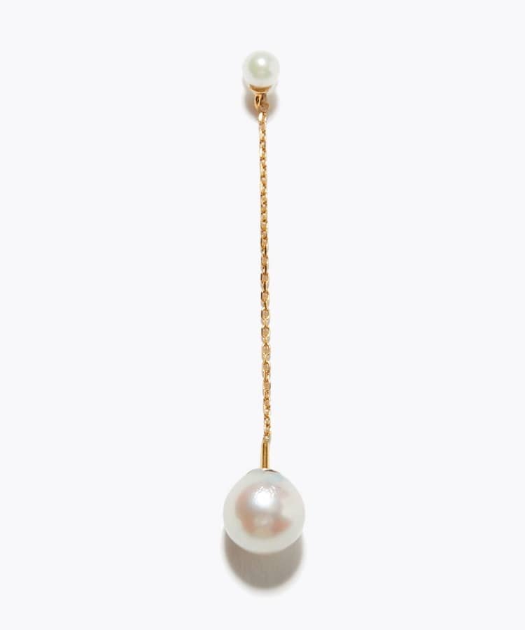 [philia] double akoya pearl chain single cuff