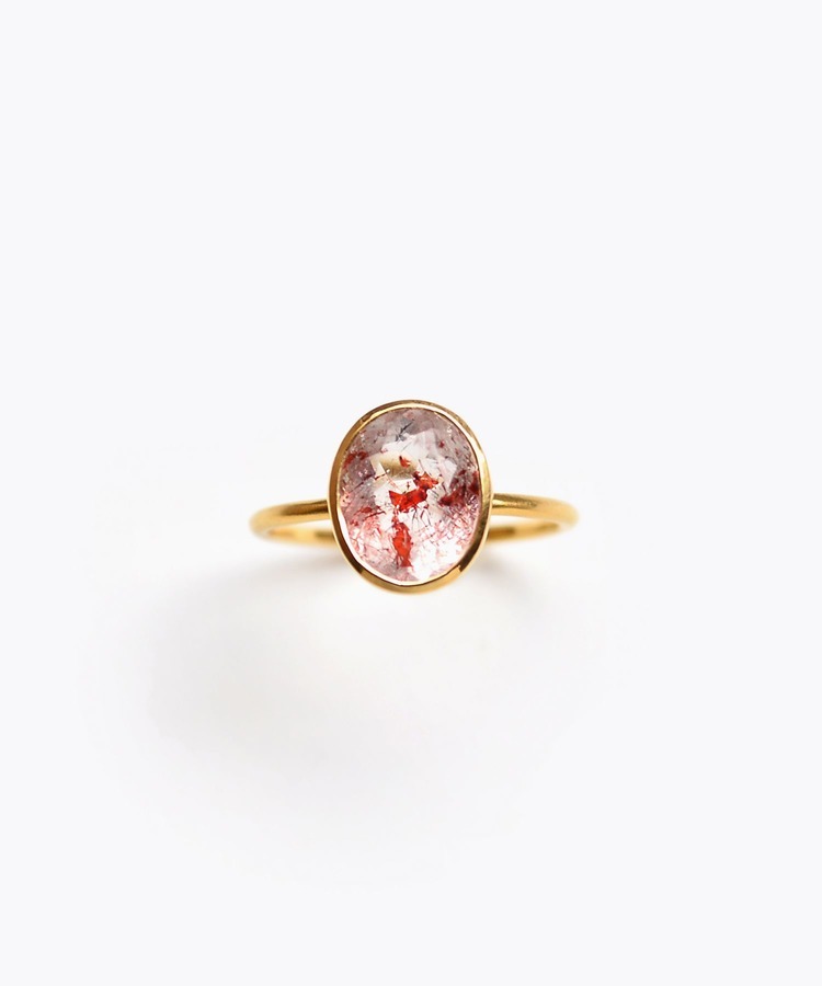 [eden] One of a kind K10 lepidocrocite in quartz ring