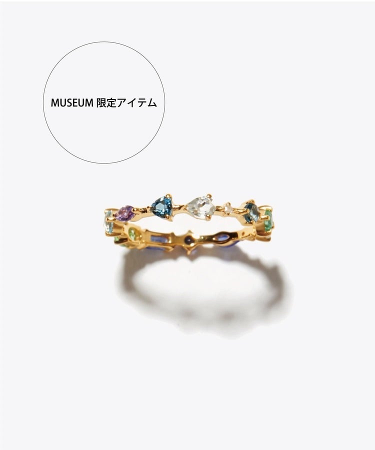 [eden] 【MUSEUM LIMITED】One of a kind K10 multi blue ring