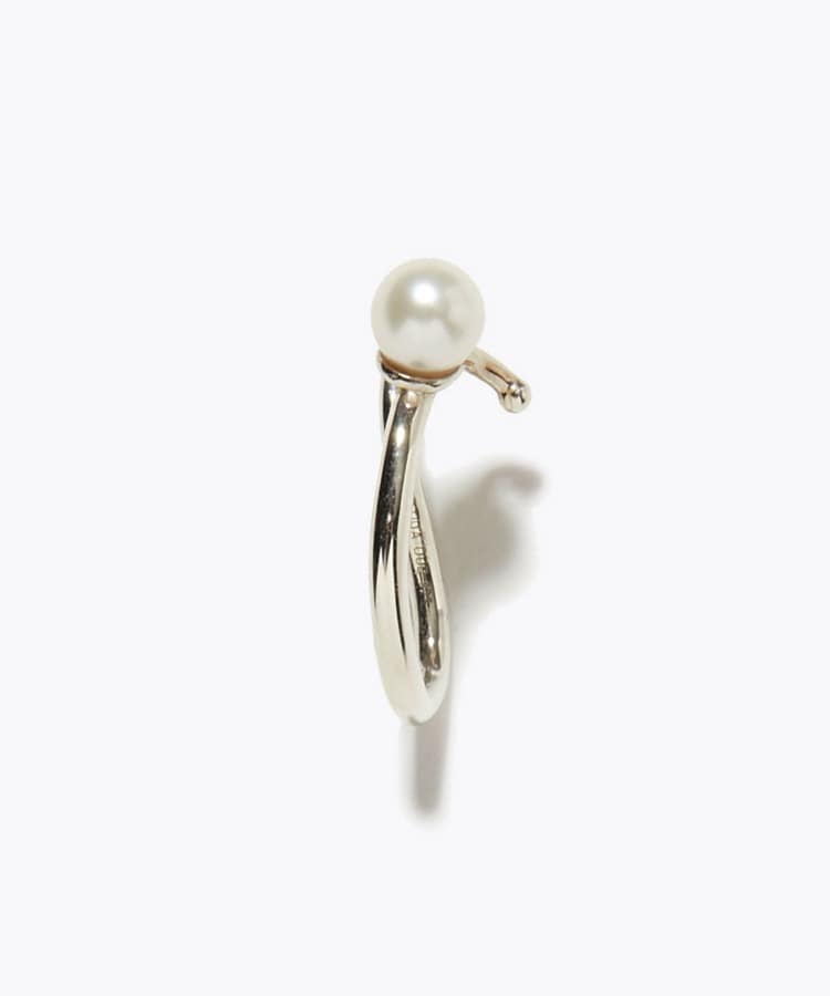 [philia] akoya pearl reverse silver pierced earring