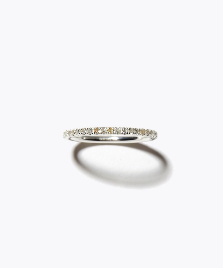 [glimmer] diamond eternity silver ring