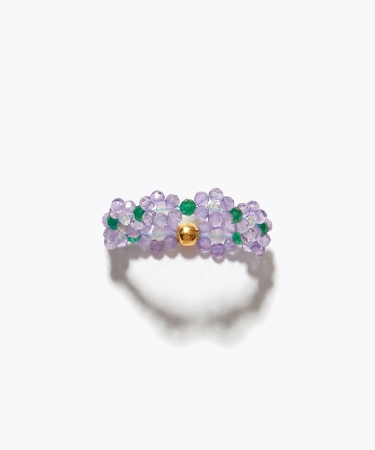 [amulette] 「Protect your true love」amethyst flower ring