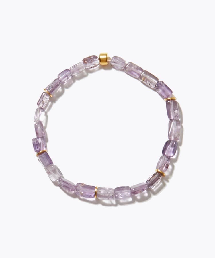 [amulette] 「Protect your true love」lavender amethyst cube bracelet
