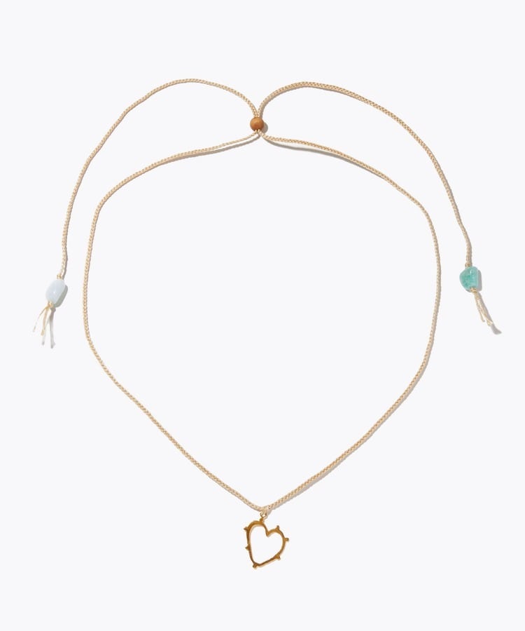 [I am donation] opnner heart waist cord necklace