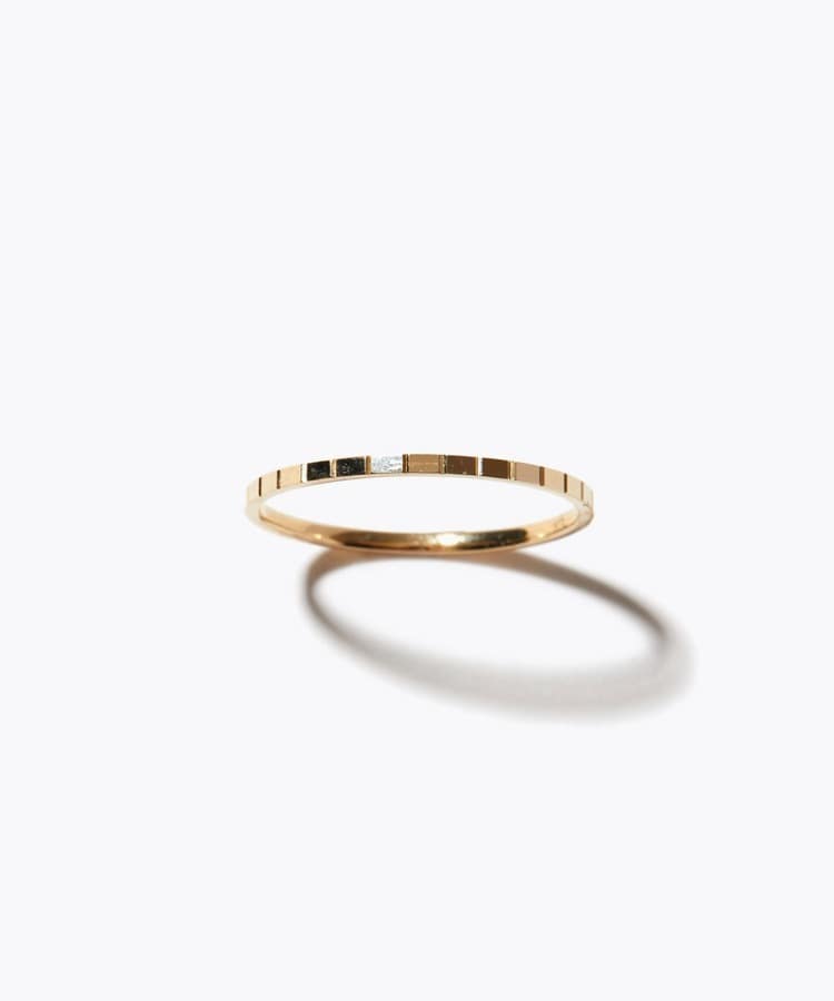 [basic] K10 cut skinny ring