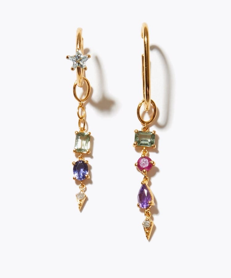 [glimmer] 【2024 Winter Limited】One of a kind moon multi stone ear cuff