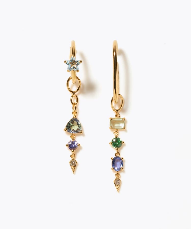 [glimmer] 【2024 Winter Limited】One of a kind moon multi stone ear cuff