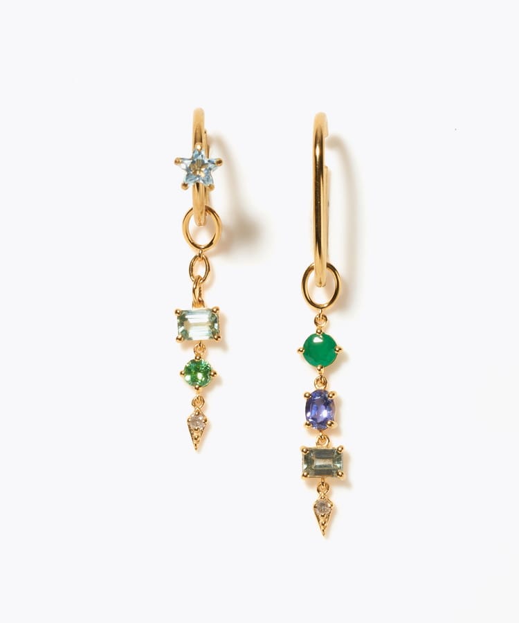 [glimmer] 【2024 Winter Limited】One of a kind moon multi stone ear cuff