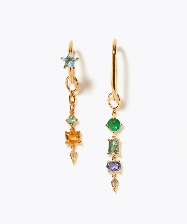 [glimmer] 【2024 Winter Limited】One of a kind moon multi stone ear cuff