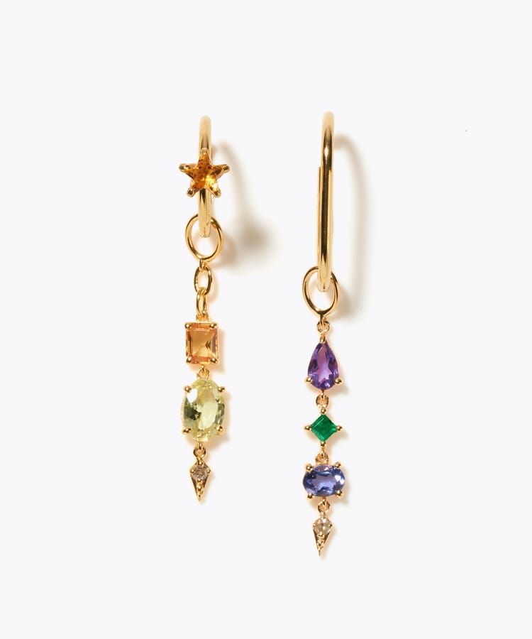 [glimmer] 【2024 Winter Limited】One of a kind moon multi stone ear cuff