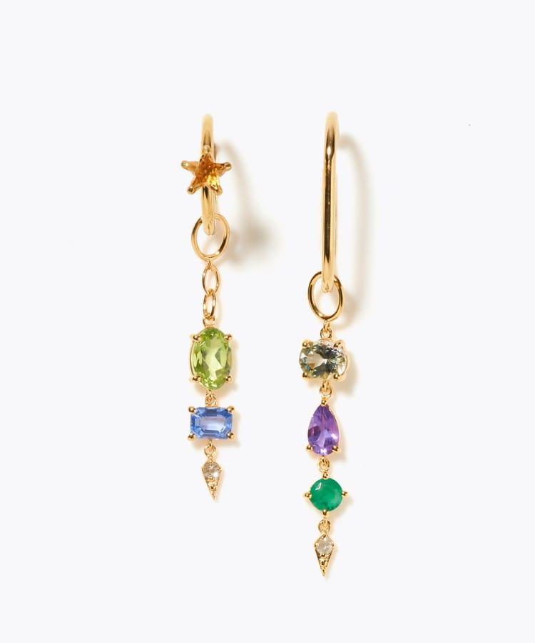 [glimmer] 【2024 Winter Limited】One of a kind moon multi stone ear cuff