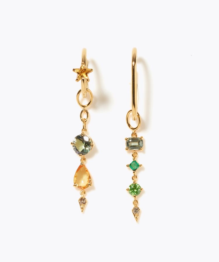 [glimmer] 【2024 Winter Limited】One of a kind moon multi stone ear cuff