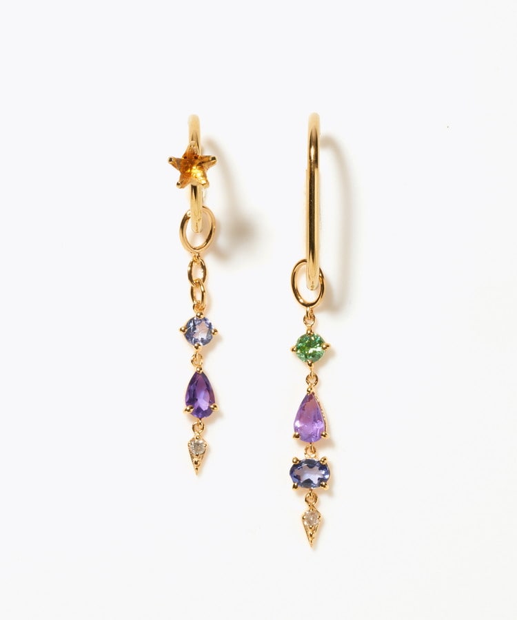 [glimmer] 【2024 Winter Limited】One of a kind moon multi stone ear cuff