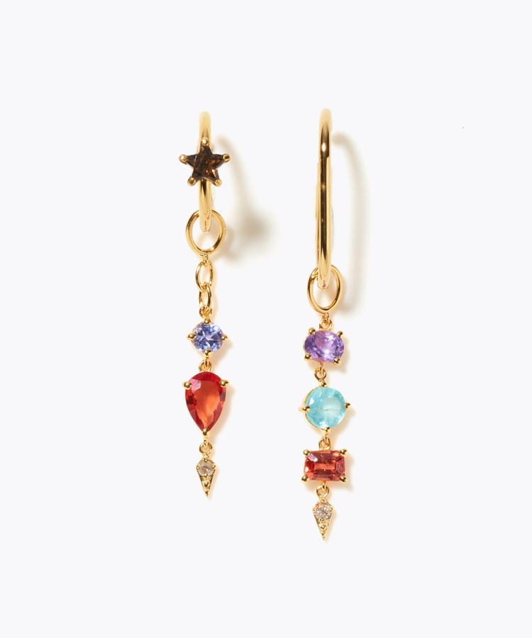 [glimmer] 【2024 Winter Limited】One of a kind moon multi stone ear cuff