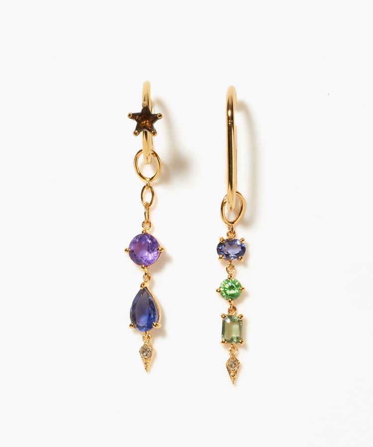 [glimmer] 【2024 Winter Limited】One of a kind moon multi stone ear cuff