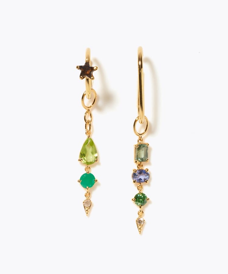 [glimmer] 【2024 Winter Limited】One of a kind moon multi stone ear cuff