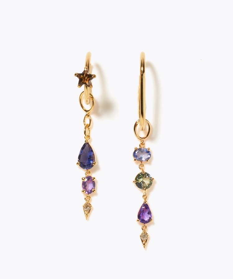 [glimmer] 【2024 Winter Limited】One of a kind moon multi stone ear cuff