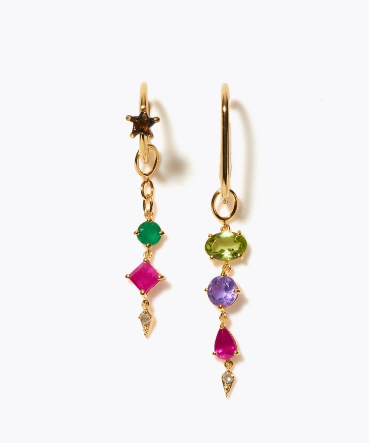 [glimmer] 【2024 Winter Limited】One of a kind moon multi stone ear cuff