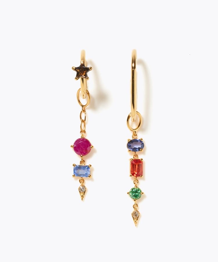 [glimmer] 【2024 Winter Limited】One of a kind moon multi stone ear cuff