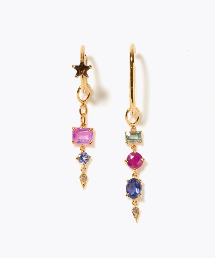 [glimmer] 【2024 Winter Limited】One of a kind moon multi stone ear cuff