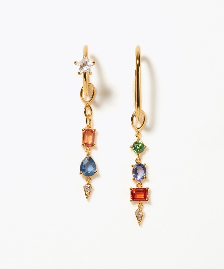 [glimmer] 【2024 Winter Limited】One of a kind moon multi stone ear cuff